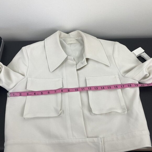 Vestire Women's Boxy Cropped Utility Jacket Size S ? Cream White - Picture 7 of 9